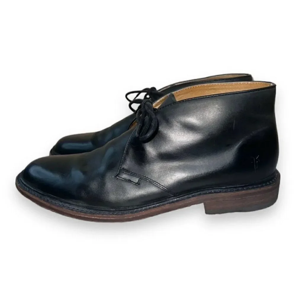 Frye‎ James Chukka Boots Black Leather 3487880 Men's 11.5 D
